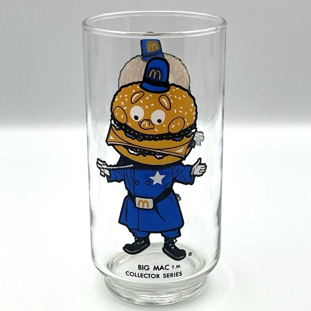 Vintage 1977 Big Mac Police‎ McDonalds Glass Collector Series McDonald's Glasses